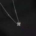wholesale S925 silver jewelry-style four-leaf clover pendant women's lightweight luxury elegant collarbone necklace for live streaming-0-1