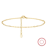 wholesale S925 Sterling Silver Anklet for Girls, Minimalist and Versatile Summer and Autumn Foot Chain Wholesale-14K gold 925 silver