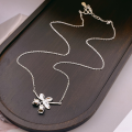 wholesale Silver Metal Material Maker S999 Plain Silver Chime Pendant Lily of the Valley Blooming Necklace for Women, Small Fresh Style Gift for Girlfriend or Best Friend-0-2