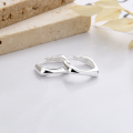 wholesale S925 Sterling Silver Geometric Square Ear Clasps, Korean Style Minimalist Niche Design, Versatile and Fashionable Women's Earrings for INS-0-2