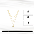 wholesale S925 Sterling Silver Cloud-Pull Jewelry Fashion Three-Layer Stackable Cross Pendant Choker Necklace Direct Factory Wholesale-0-1