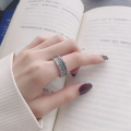 wholesale S925 pure silver irregular arabesque wide band open ring unisex punk style index finger ring-0-3