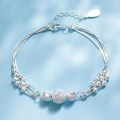 wholesale S925 Sterling Silver Three Lifetimes Luck-Bead Multi-Layer Stackable Bracelet for Women, Minimalist Luxury Niche Valentine's Gift-0-0