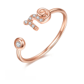 wholesale Rose gold, S925 sterling silver with moissanite fashion personality zodiac constellation rings for couples-0-14