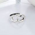 wholesale S925 Sterling Silver Korean-style Internet-famous Fashion Geometric Irregular Index Finger Open Ring in Minimalist Style-0-1