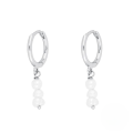 wholesale S925 Sterling Silver Pearl Hoop Ear Clasp For Women, Elegant And Chic Tiktok Viral Earrings-0-4