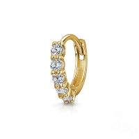 wholesale S925 Sterling Silver Cartilage Piercing Zircon Ear Cuff, An Ins Punk Style Ear Bone Clip-Single gold #8>925 silver