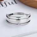 wholesale S925 Sterling Silver Cloud Tide Pavilion Good Luck Letter Openwork Ring Minimalist Fashion Small Design Ring-0-0