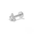 wholesale S925 Sterling Silver Flat Head Threaded Body Piercing Ear Studs and Nose Rings-0-12