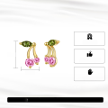 wholesale S925 Sterling Silver Cloud-Pull Jewelry Cute and Lively Cherry Drop Earrings for Daily Wear-0-1