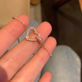 wholesale Gold-plated 925 Sterling Silver Heart Bracelet, Minimalist Vintage Ins Niche Design-0-0