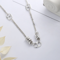 wholesale S925 Sterling Silver European and American Cross-Border Donut AccessoryPig Nose Shape Trendy Street Style Necklace-0-1