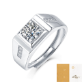 wholesale S925 Silver Ring Men's New Style Moissanite Fashion Silver Jewelry Source Direct Shipping-0-6