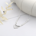 wholesale S925 Sterling Silver Small Square Interlocking English Letter Triangle Necklace Fashion Luxury Style Sweater Chain-0-1