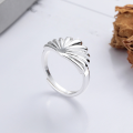 wholesale S925 Sterling Silver Shell-shaped Ring, Fresh and Sweet Korean Style Minimalist Design Versatile Band-0-0