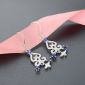 wholesale S925 Sterling Silver Diamond-Inlaid Earrings, Unique and Fashionable Korean Style, Minimalist Design, Zircon Long Drop Earrings for Women-0-0
