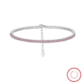 wholesale S925 Sterling Silver 20mm Colorful Zircon Tennis Adjustable Bracelet, Fashionable and Versatile-0-9