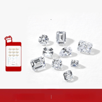 wholesale S925 Sterling Silver 05/1 Carat Lab-Grown Diamond Loose Diamond Ring Earring Necklace Lab Diamond in Stock-M26B (Free 0.5 carat silver setting) Order a cultured diamond and receive a free silver setting (please specify the size)