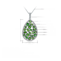 wholesale S925 Silver New Natural Tourmaline Pendant Necklace, Small European and American Ins Design Fashion Natural Gemstone Necklace-0-5