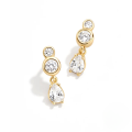wholesale S925 Sterling Silver Daily Minimalist Zircon Earrings, Elegant European Style-0-2