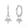 wholesale S925 Sterling Silver Petal Marquise Diamond Earrings,。-0-6