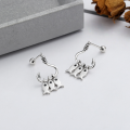 wholesale S925 Sterling Silver Korean Japanese Minimalist Style Creative and Cute Little Fish Earrings with Tassel Ear Studs for Women-0-1