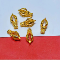 wholesale S925 gold-plated vajra pendant accessory for DIY bracelets and necklaces, pure silver demon-subduing ornament spacer bead-0-5