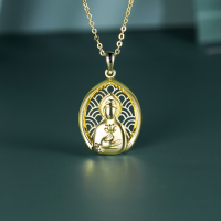 wholesale 925 Sterling Silver BFIRST Dunhuang Style Original Pendant Necklace for Women, Minimalist and Elegant Collarbone Chain-Sterling silver 14K gold &gt; 925 silver