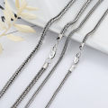 wholesale S925 Sterling Silver Vintage Aged Chopard Chain Fox Tail Collarbone Chain Sweater Chain Versatile DIY Jewelry-0-0