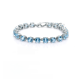 wholesale S925 Sterling Silver Natural Topaz Bracelet for Women,DIY Princess Best Friend Colored Crystal Bracelet-0-7