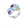 wholesale S925 Silver Direct Supply Colored Gemstone Ring for Women,-0-0