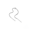 wholesale S925 Sterling Silver Four-prong Zircon Chain Tassel Ear Threader Earrings-0-4