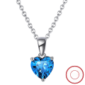 wholesale S925 Sterling Silver Cloud-Pull Twelve Birthstone Zodiac Constellation Heart Zircon Necklace, Cross-Border Hot Seller Manufacturer-0-16