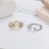 wholesale S925 Silver Retro Aged Black Myth: Wukong Gold Hoop Folk Mythology Creative Adjustable Ring-YJ1245MB/approx. 3.3g Adjustable opening