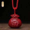 wholesale Metal material Zhu sand genuine product twelve Chinese zodiac fortune bag pendant for men and women purple gold sand money bag necklace accessory Year of the Dragon hanging piece-0-13