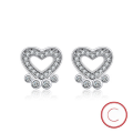 wholesale S925 sterling silver gold-plated ultra-sparkling zirconia drop earrings, manufacturer wholesale-0-56