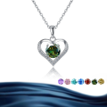 wholesale Metal material, one-carat moissanite fashion love heart necklace, clover pendant, versatile cross necklace-0-9