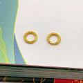 wholesale S925 silver gold-plated accessories running ring semi-finished spacer beads DIY crystal jewelry necklace-0-12