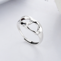wholesale S925 Sterling Silver Korean-style Internet-famous Fashion Geometric Irregular Index Finger Open Ring in Minimalist Style-0-0