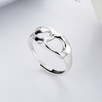 wholesale S925 Sterling Silver Korean-style Internet-famous Fashion Geometric Irregular Index Finger Open Ring in Minimalist Style-YJ535/approx. 3.4g Adjustable opening