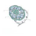 wholesale S925 Silver Italian Artisan Designer Ring Vintage Luxe Natural Topaz Gemstone-0-0