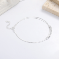 wholesale S925 Silver Cloud Tide Pavilion Fashion European and American Cross-Border Double Layer Snake Bone Beaded Chain Bracelet Trendy Design Versatile for Women-0-1
