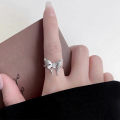 wholesale 925 Sterling Silver, Ins Butterfly Open Ring for Women, New Style High-end Minimalist Fashion Korean Style Bestseller Pinky Ring-0-0