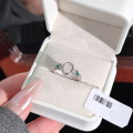 wholesale S925 Sterling Silver White Chalcedony Egg-Shaped Ring for Women, Cold Niche Design, Light Luxury Advanced Sense, Retro Openable Ring, Chinese Style-0-4