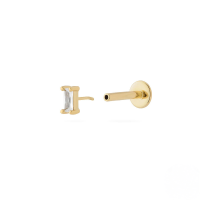 wholesale S925 Sterling Silver 18g Flat Head Push-pin Cartilage Ear Stud, Popular In Europe And America For Ear Piercing-Single gold #13