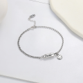 wholesale S925 Sterling Silver Korean Style Adjustable Capsule Smile Letter Charm Bracelet Hot Selling Jewelry-0-0