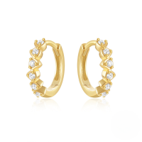 wholesale S925 Sterling Silver Rainbow Colored Star Moon Earrings With Zircon Accents For Daily Wear-Gold#1 925 Silver