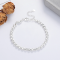 wholesale S925 Sterling Silver Korean-style Minimalist Heart Splice Necklace and Bracelet Trendy Versatile Set-0-2
