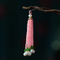 wholesale Metal material, tassel imported seed beads DIY accessories, natural pearl semi-finished products, handmade fringe, Nanhong pendant, detachable hairpin-0-1