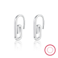wholesale S925 Silver Cross-Border Hot-Sell High-End Geometric Paperclip Earrings with Zirconia for Wholesale-0-5